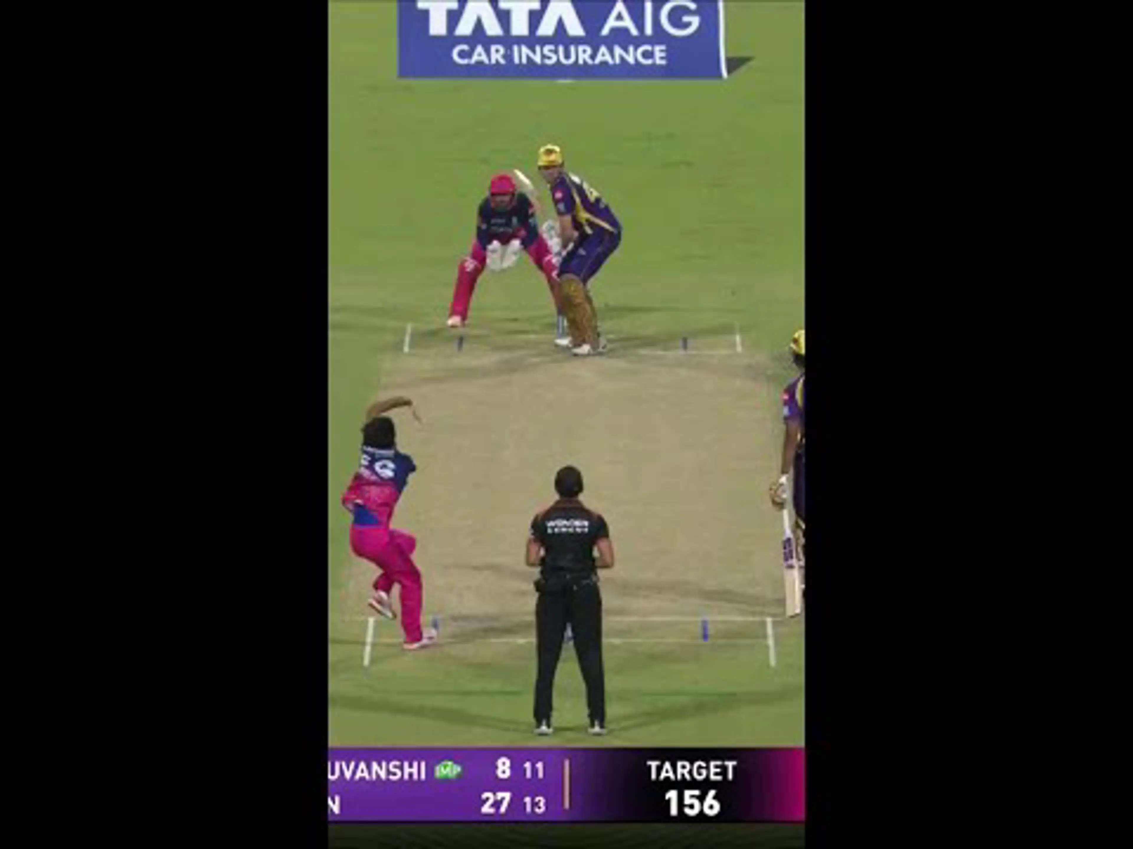 THAT’S SOME STUMPING: Jurel off balance & diving away from the stumps