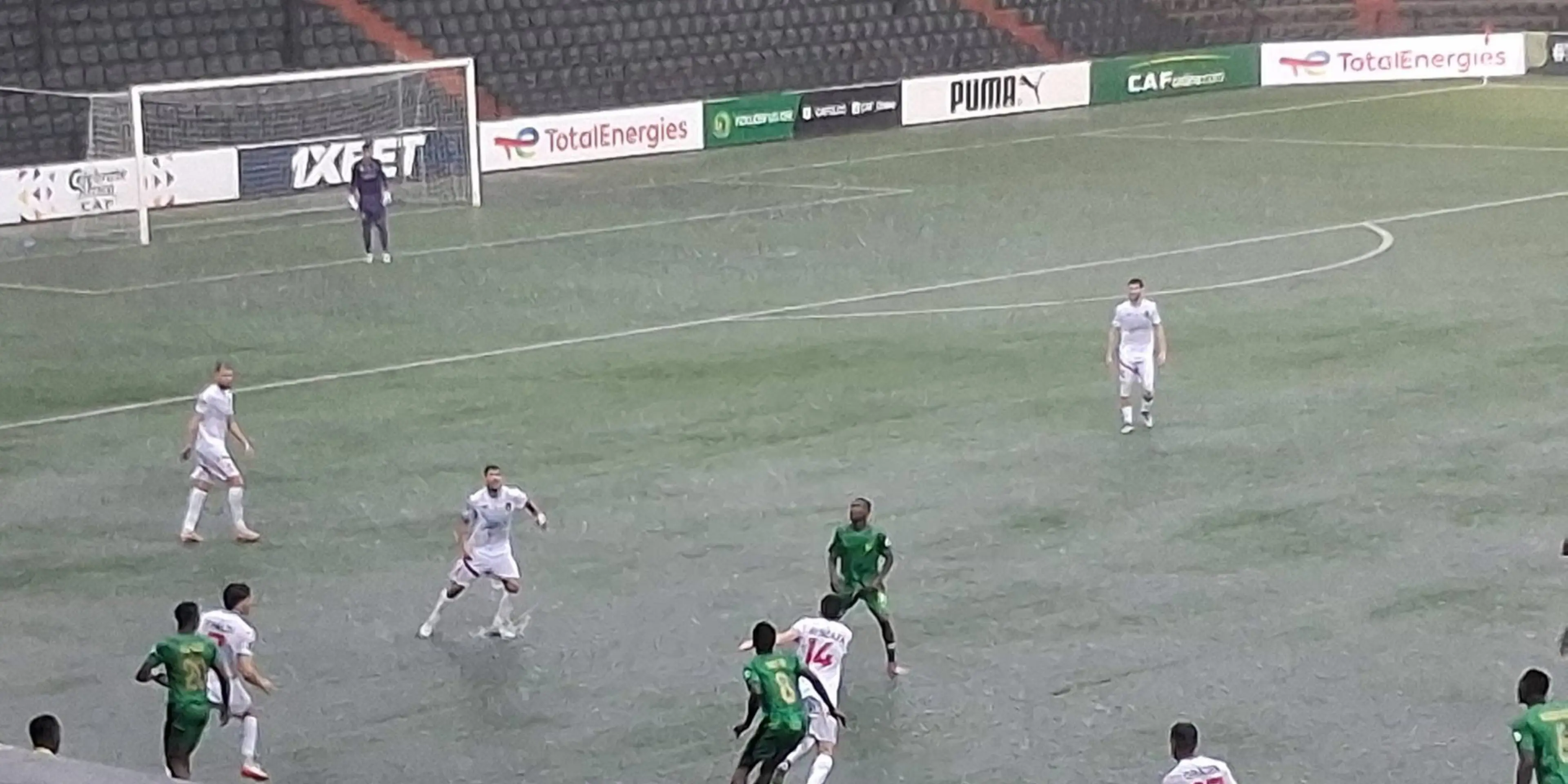 Congolese win Caf Confederation Cup tie amid downpour and lightning